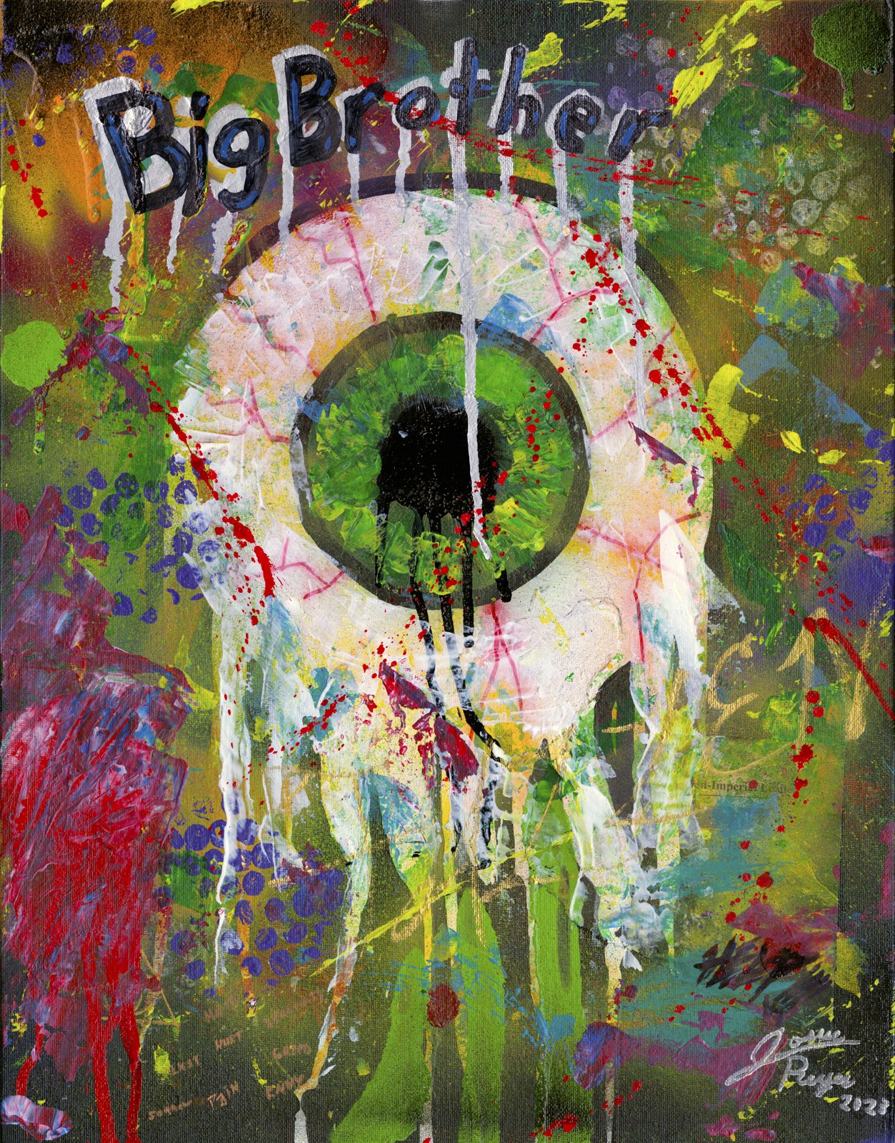 Original painting by Josue Reyes, &ldquo;Big Brother&rdquo;